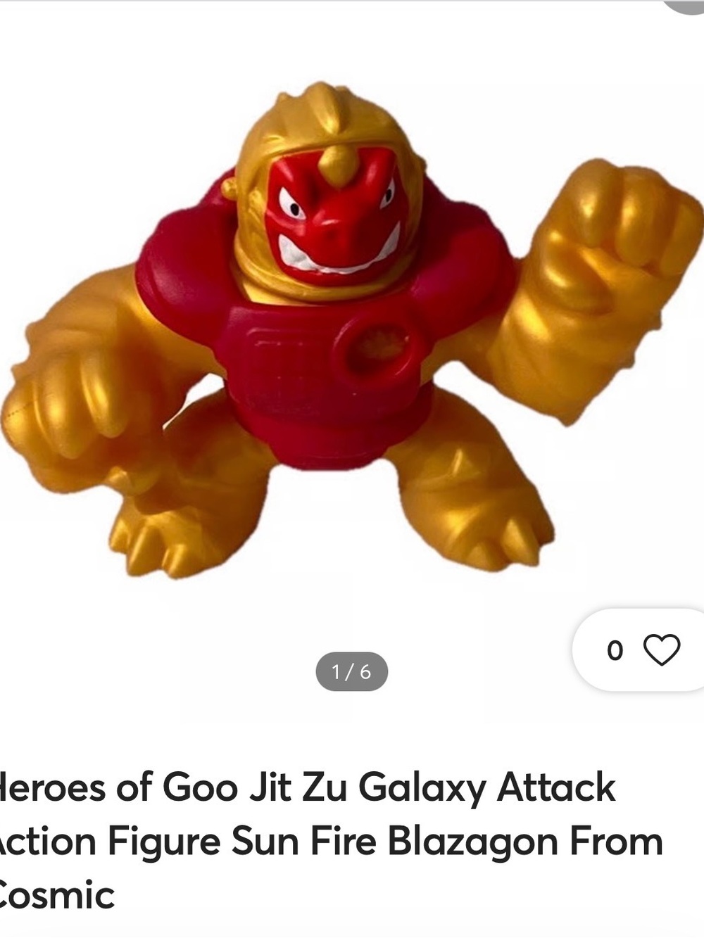 Sun Fire Blazagon Action Figure - Red & Gold